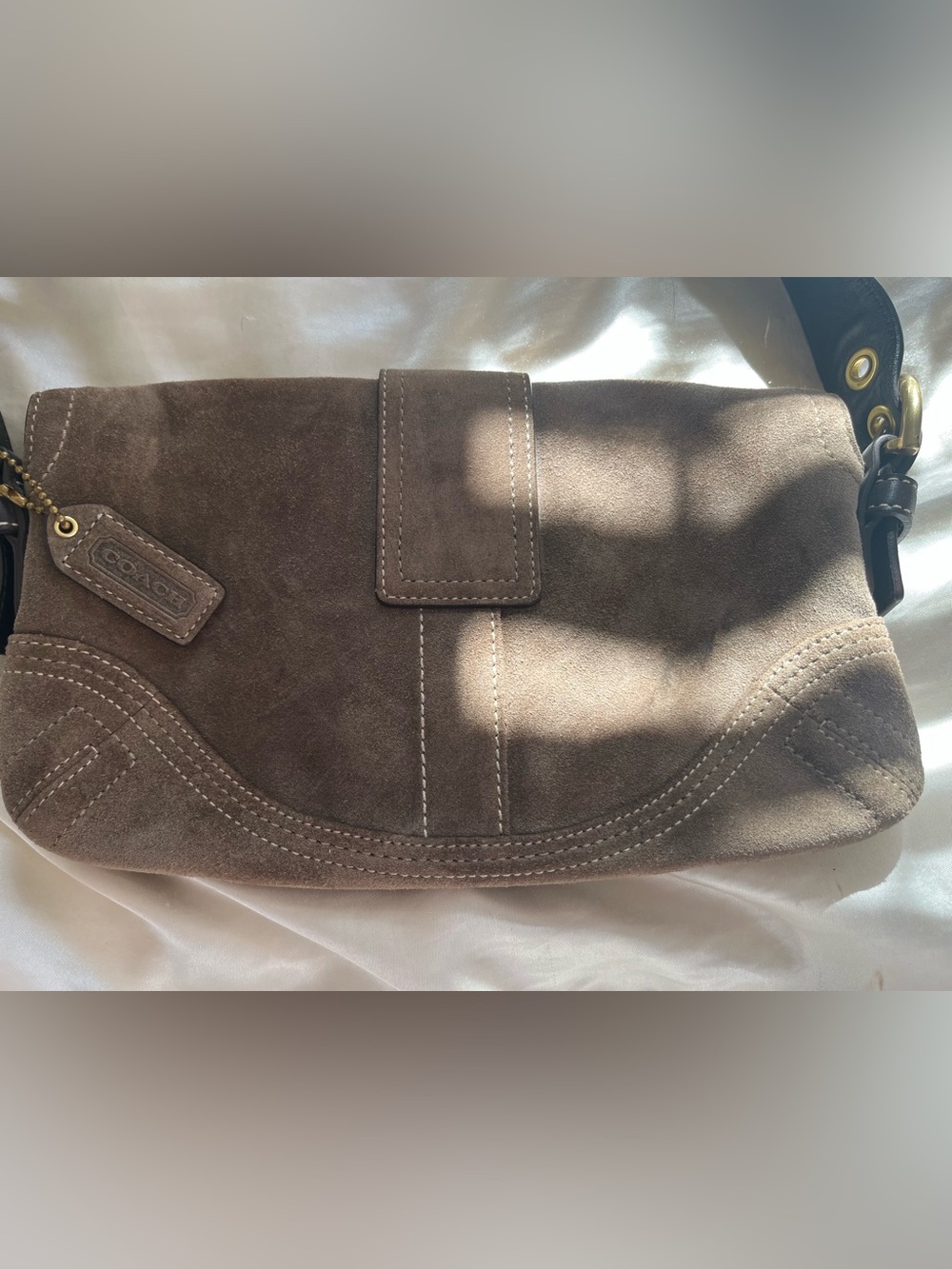 Coach Y2K Vintage Bag No. CO5S-8A18 Brown Suede - Picture 6 of 8